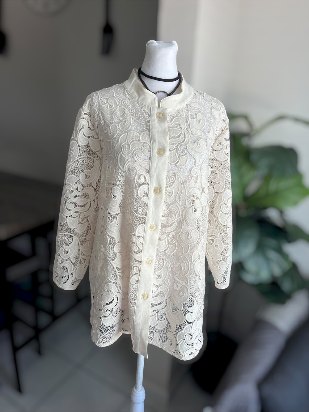 Draper's & Damon's Size 1X Button-Down Blouse